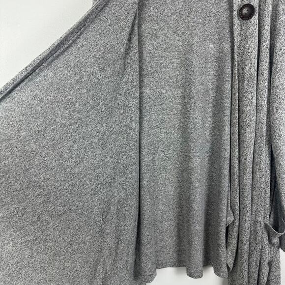 Bobeau Womens Lightweight Long Sleeve Button Heather Grey Open Cardigan Small - Picture 6 of 10